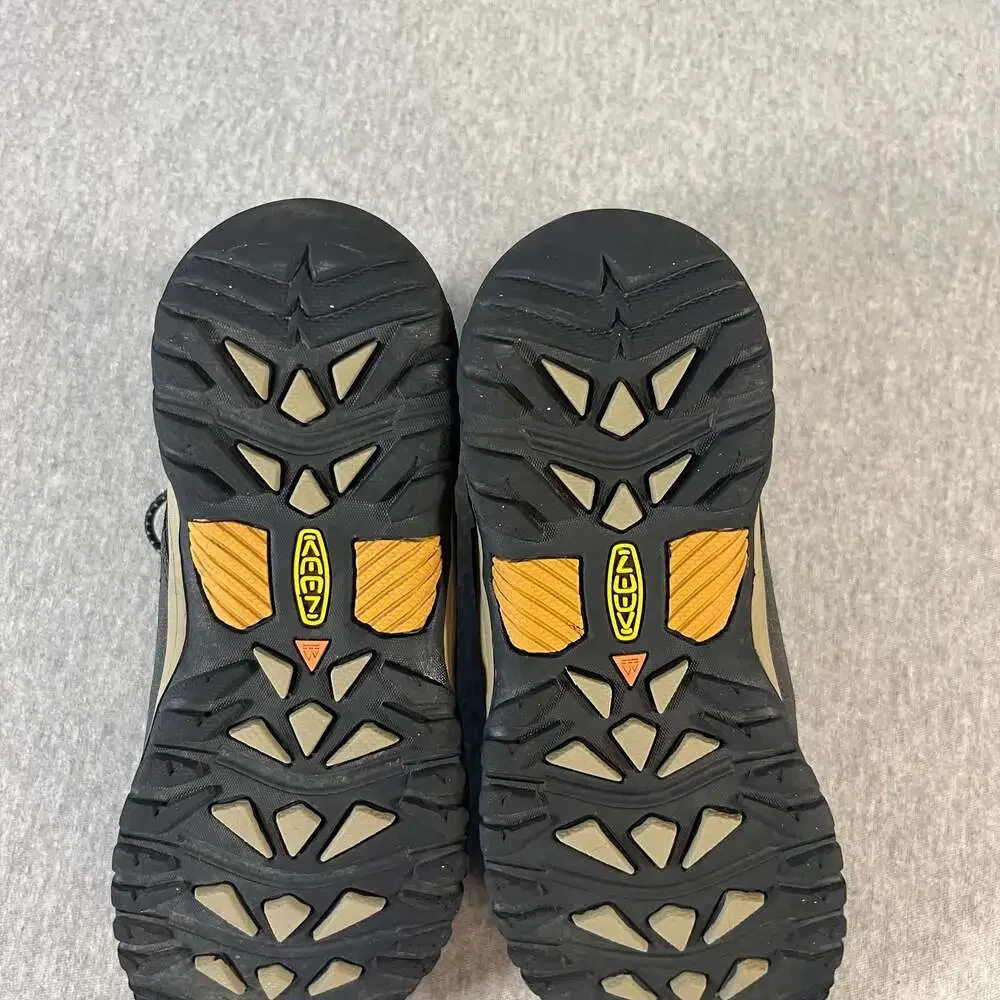 KEEN Black/Brown Targhee II Mid Waterproof Hiking Boots Youth Size 4
